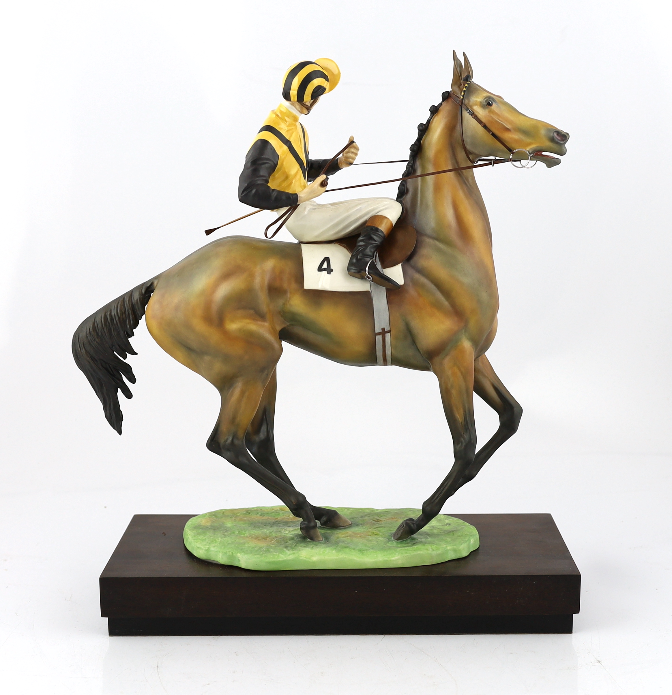 Bernard Winskill (d.1980), a Royal Worcester porcelain group, 'At The Start No.4'